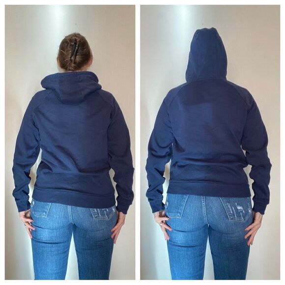 Under Armour Zip Up Hoodie Navy Loose Fit Small Hooded Sweatshirt - Picture 7 of 11